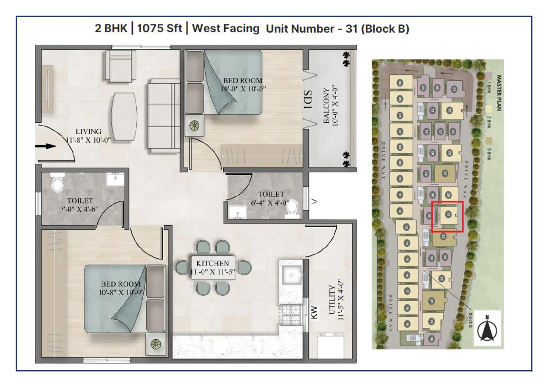 Impact Sanvi Aero Gardens 2 BHK