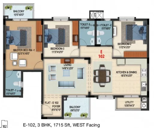 Needs 3 Project 276 3 BHK